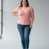 Blusa Manga Corta Plus Size – Cómoda, Fresca y Moderna