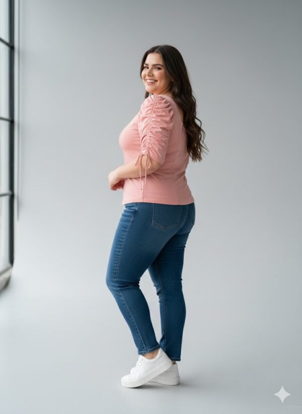 Blusa Manga Corta Plus Size – Cómoda, Fresca y Moderna