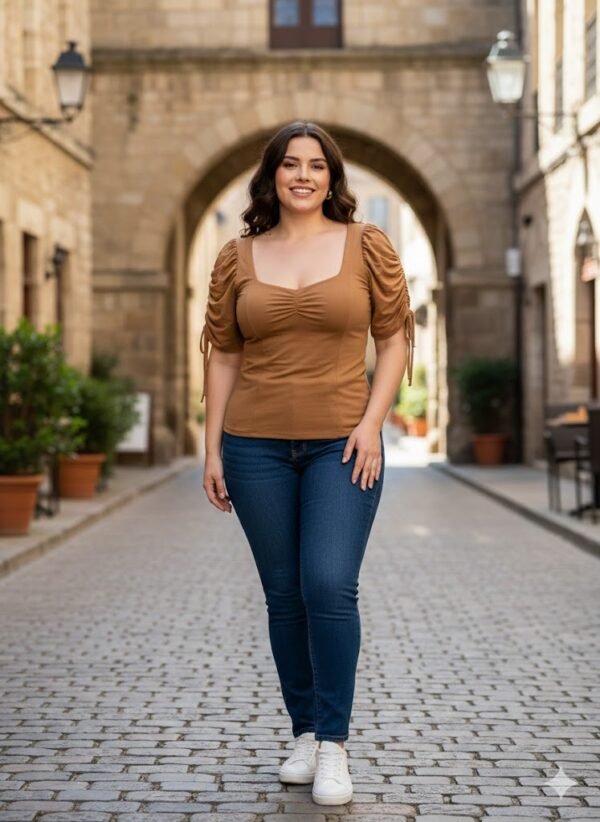 Blusa Manga Corta Plus Size – Cómoda, Fresca y Moderna