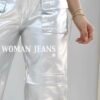 Jean Wide Cargo Metalizado Plata – Estilo Urbano y Moderno