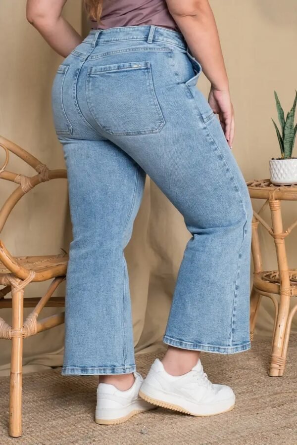 Jean-P22077136 (3) Jean Lumière Palazzo High Rise Azul Claro – Fluidez que Eleva tu Estilo