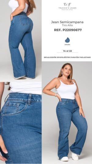 Jean Semicampana Azul Medio – Silueta que Enamora 💙