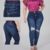 ELEMPLO Jean Silhouette Skinny Azul Oscuro – Ajuste Perfecto que Estiliza