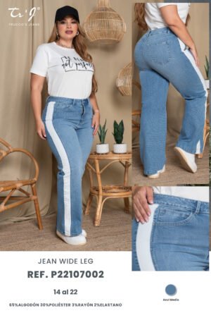 Jean Wide Leg Azul Medio – Silueta que Impone Estilo