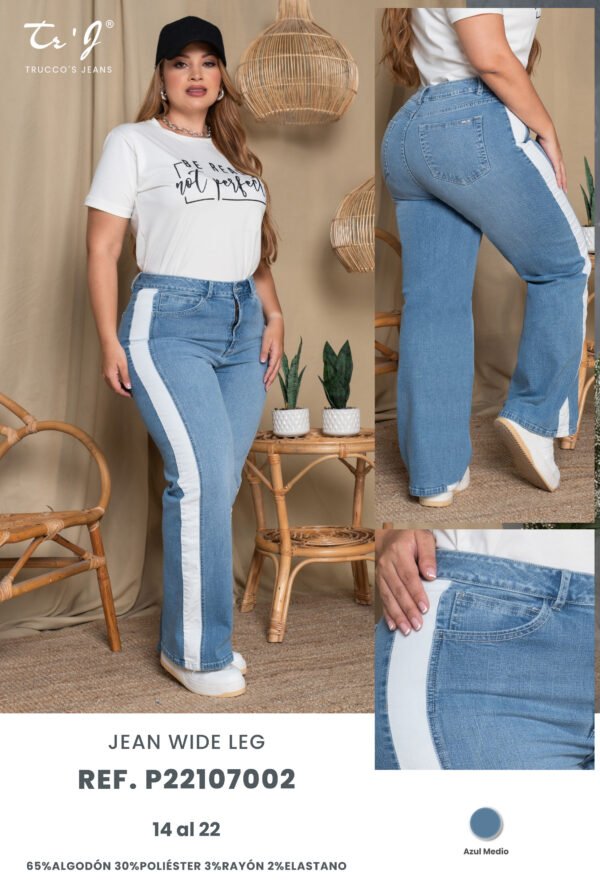 Jean Wide Leg Azul Medio – Silueta que Impone Estilo