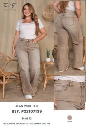 Jean Wide Leg Mocca – Elegancia Natural que Estiliza
