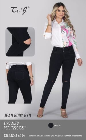 Jean-T22010311 (1) Jean BodyGym Noir – Ajuste Activo que Define tu Silueta
