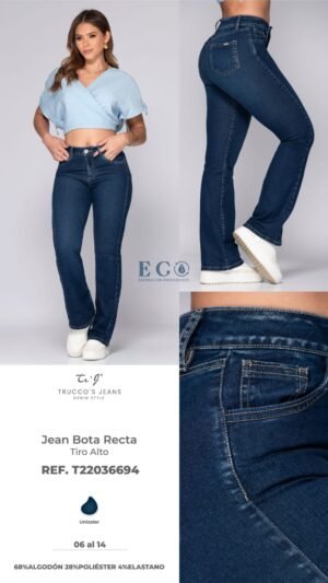 Jean Línea Recta High Rise – Equilibrio y Estilo Atemporal