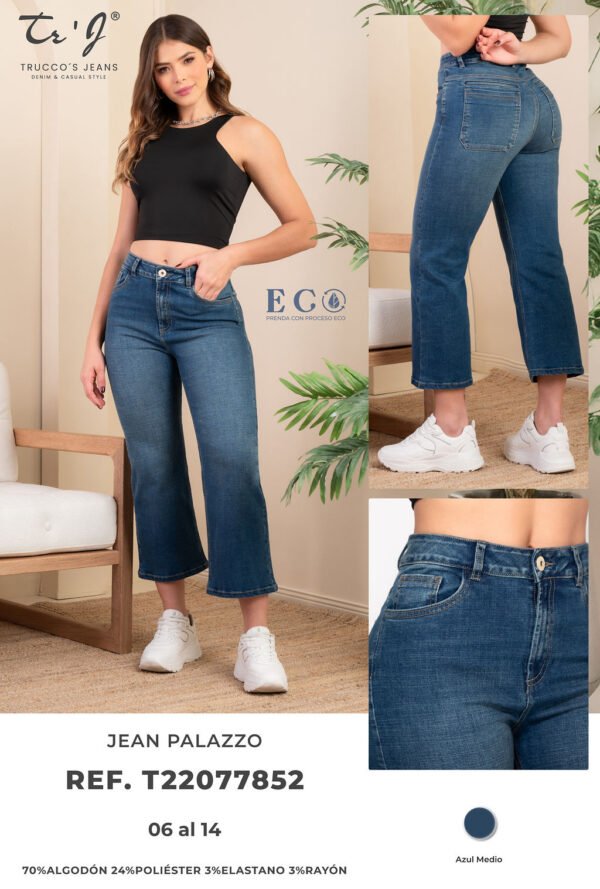 Jean-T22077852 (1) Jean Élan Palazzo High Rise – Silueta Larga, Presencia Natural