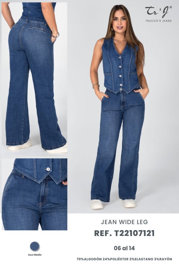 Jean Aura Wide Ribete High Rise – Altura y Estilo que Impactan