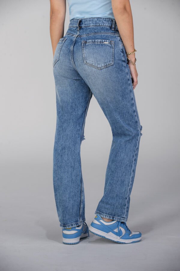 Jean Wide Leg Elevate – Tiro Alto Azul Medio