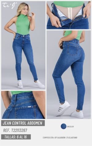 Jean SculptShape High Rise con Faja Látex Interna – Definición y Control Total