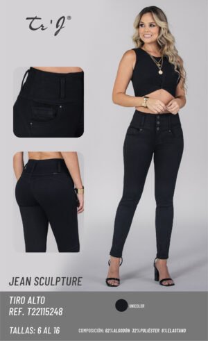 Jean Sculpture Noir – Silueta Definida con Elegancia Atemporal