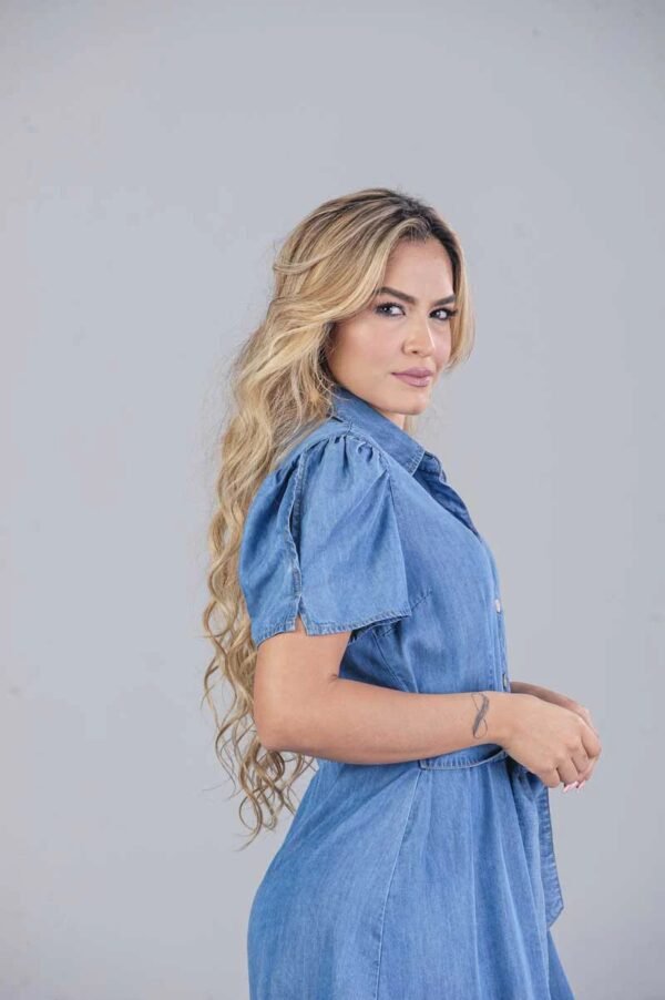 Vestido-T35035067-3 Vestido Corto Lyocell Casual Chic