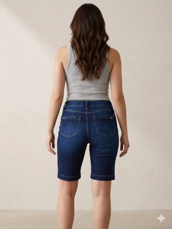 Bermuda-T34097021-AZO (6) Bermuda Flex Chic – Tiro Alto que Estiliza y Se Adapta a Ti