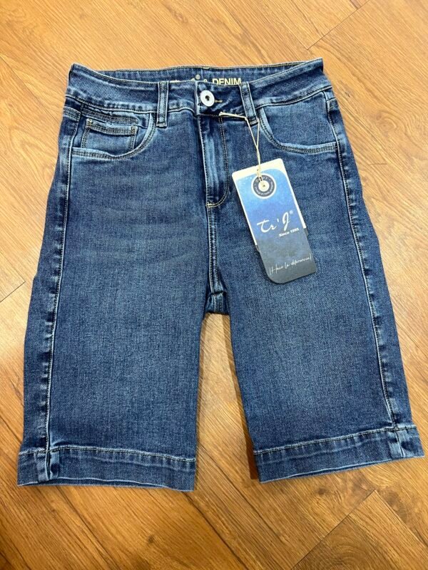 Bermuda-T34097021-AZU (1) Bermuda Flex Chic – Tiro Alto que Estiliza y Se Adapta a Ti