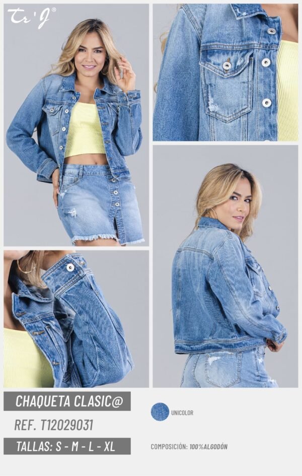 Chaqueta-T12029031 (1) Chaqueta Denim Icon – Estructura Clásica que Define Tu Silueta