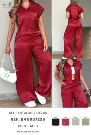 Set Scarlet Power – Palazzo & Camisera que Imponen Estilo