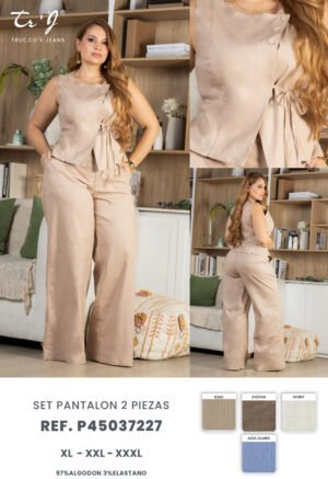Set Kaki Essence – Palazzo & Blusa para un Look Impecable