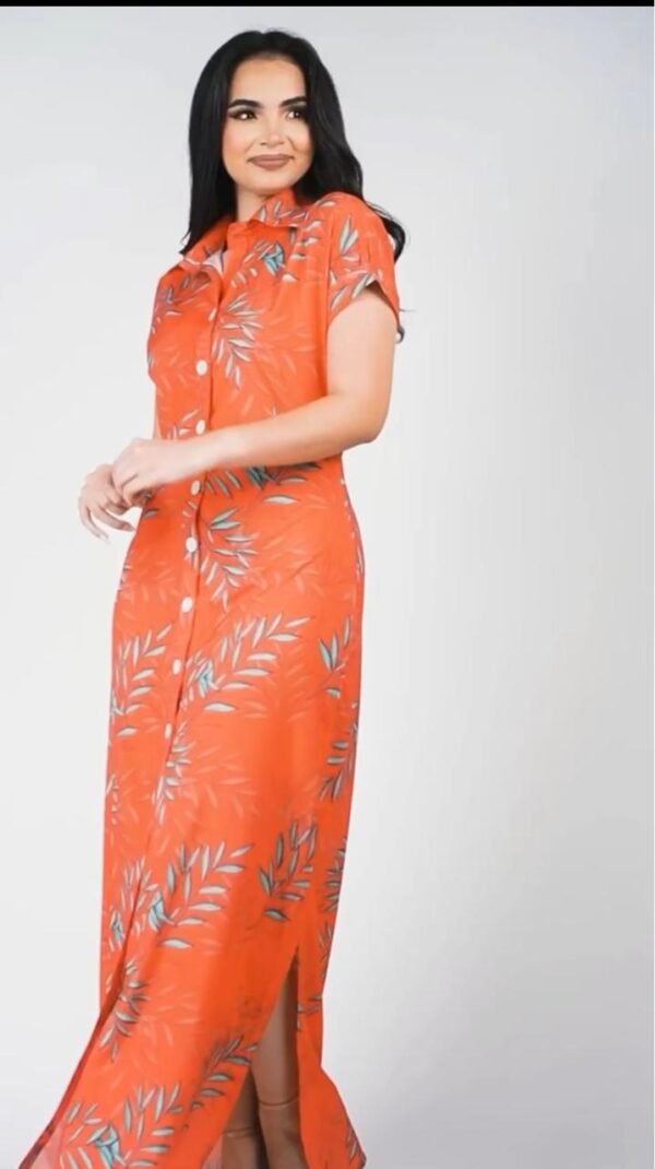 Vestido Largo-3256 (5) Maxi Vestido Tropical Flame – Energía de Playa en Cada Paso