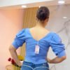 Blusa Royale Élan – Escote & Mangas de Princesa
