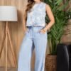 Set Élan Bordado Palazzo & Blusa – Detalles que Enamoran