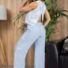 Set Élan Bordado Palazzo & Blusa – Detalles que Enamoran