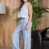 Set Élan Bordado Palazzo & Blusa – Detalles que Enamoran