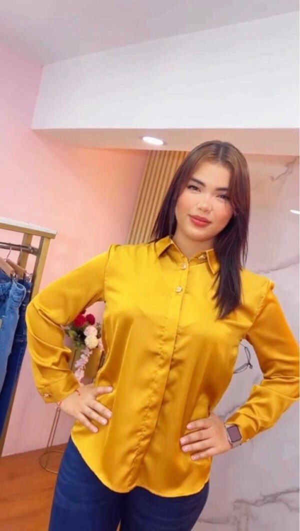 Camisa Golden Royale Satin - Estilo Luxe Glam