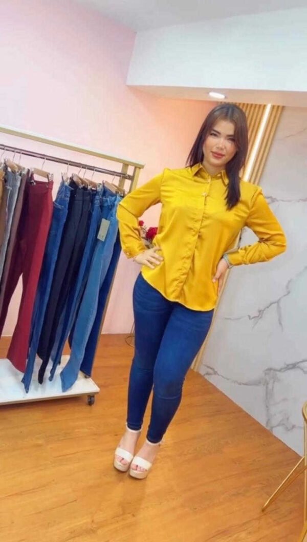 Camisa Golden Royale Satin - Estilo Luxe Glam