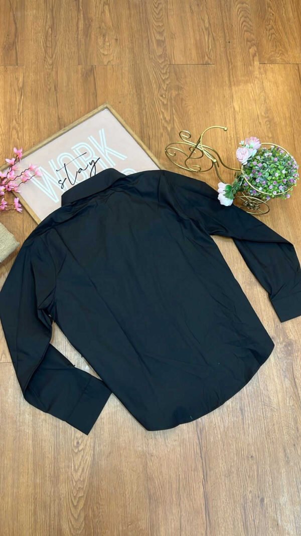 Camisa-TX70890-NEG (2) Camisa Noir Élite Organza - Estilo Elegant Glam