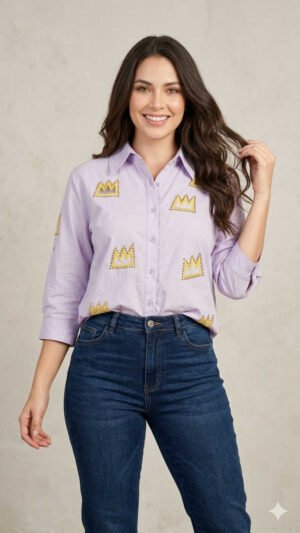 Camisa-TX71076-LIL (1) Camisa Lavender Glow Knit - Estilo Soft Glam