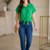 Camisa Sunset Knot - Estilo Casual Chic