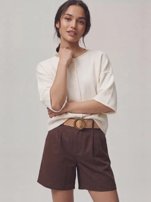 Short-60164PL-CAF (1) Short Mocha Essence - Estilo Refined Chic