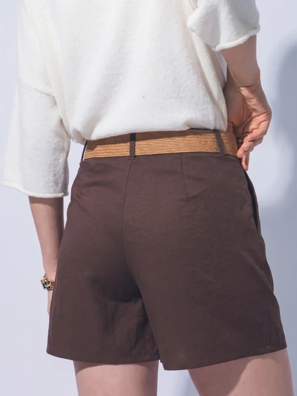 Short-60164PL-CAF (3) Short Mocha Essence - Estilo Refined Chic