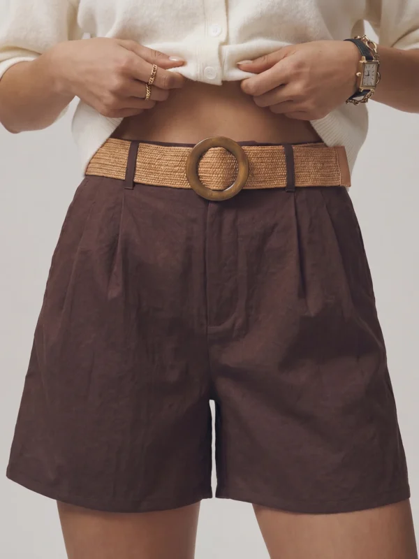 Short-60164PL-CAF (4) Short Mocha Essence - Estilo Refined Chic