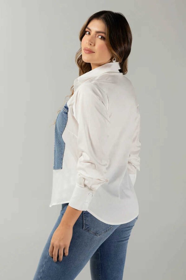 Camisa Pure Fusion – Blanco Denim