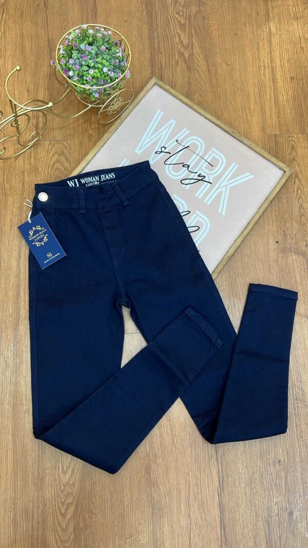 Jean Colombiano Velvet - Skinny Efecto Gamuza Azul Oscuro