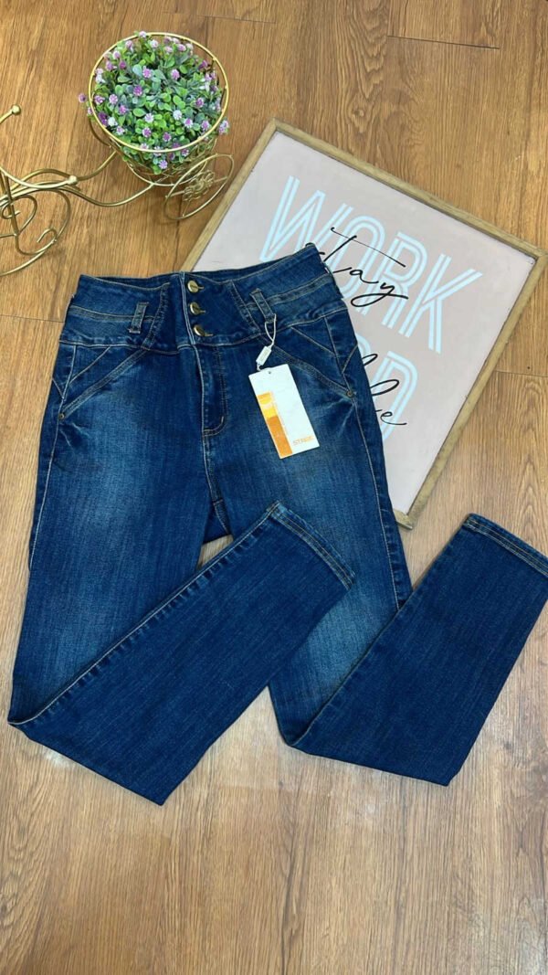 Jean Colombiano Aura - Skinny Azul Verdoso