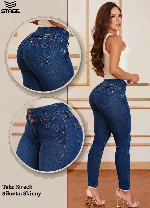Jean Colombiano Éclipse - Skinny Azul Oscuro