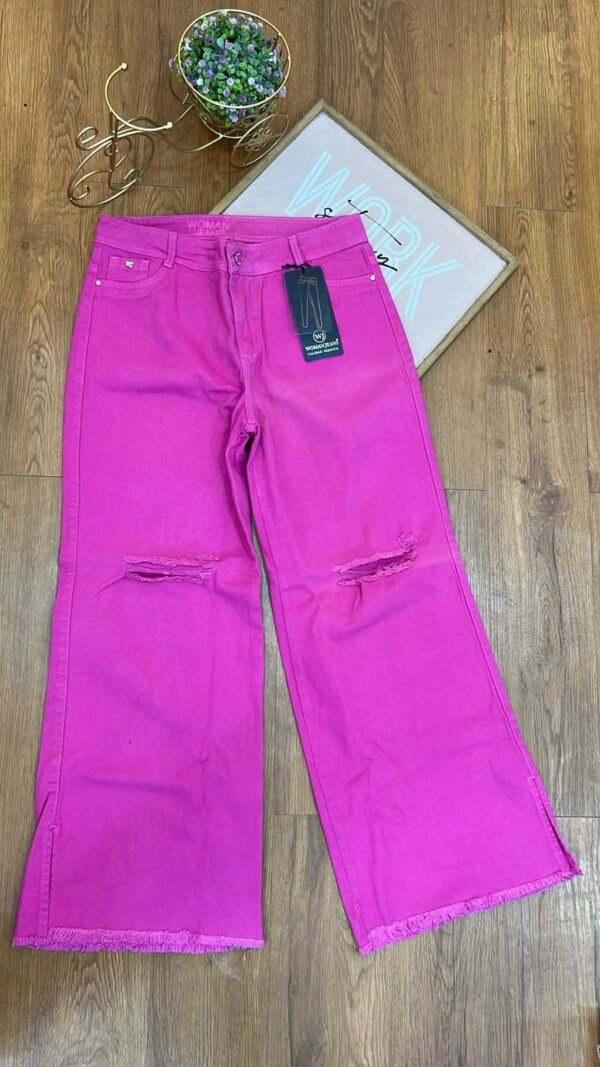 Jean Colombiano Vogue - Wide Leg Fucsia