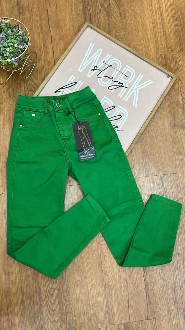 Jean Colombiano Sage - Skinny Verde Claro