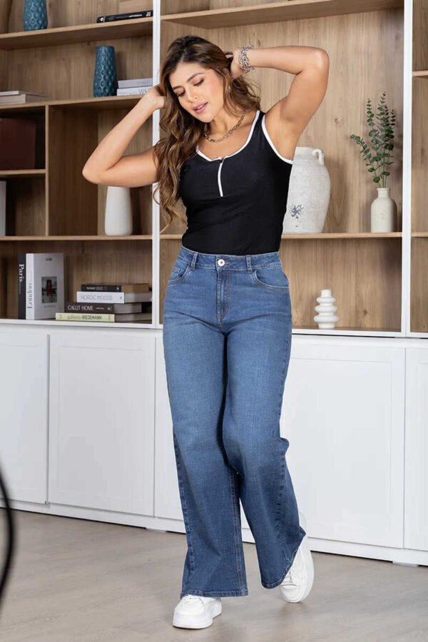 Jean Azure Essence – Wide Leg Azul Medio