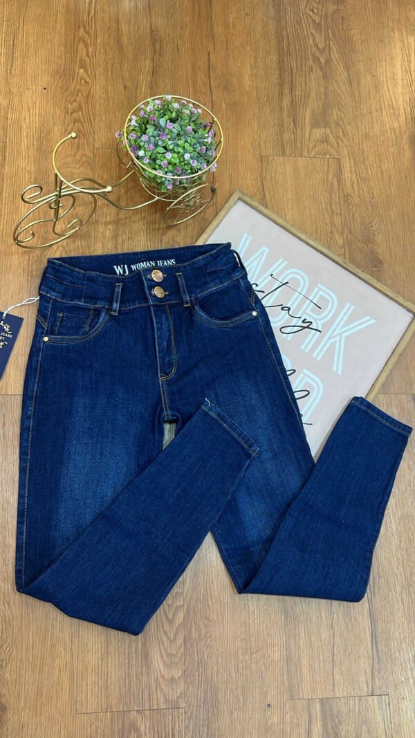 Jean Colombiano Silhouette - Skinny Azul Oscuro