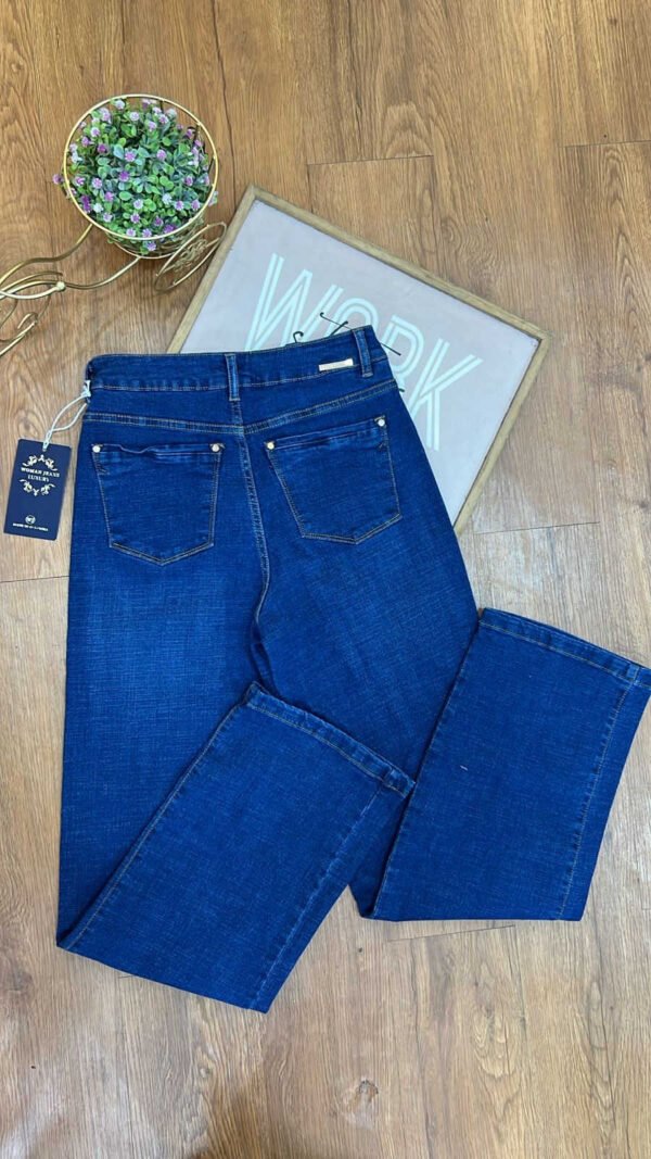 Jean Colombiano Essential - Bota Recta Azul Oscuro