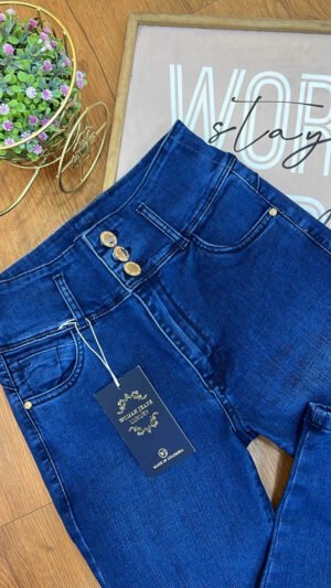 Jean Colombiano Silhouette - Skinny Azul Oscuro