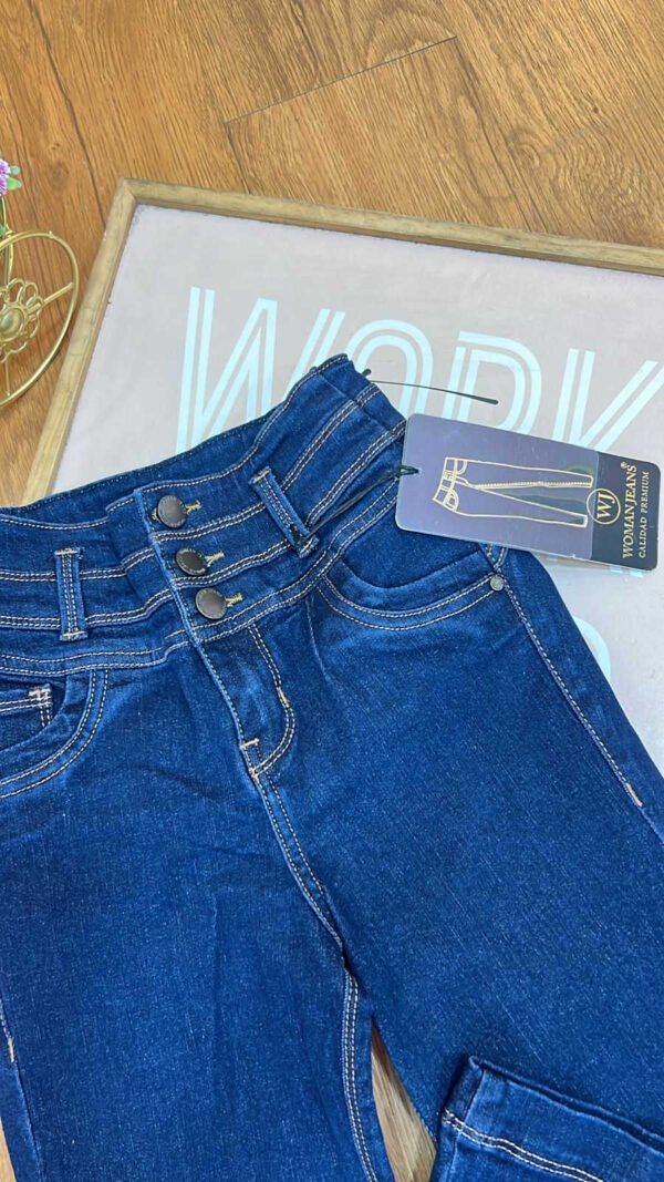 Jean Colombiano Contour - Flare Azul Oscuro