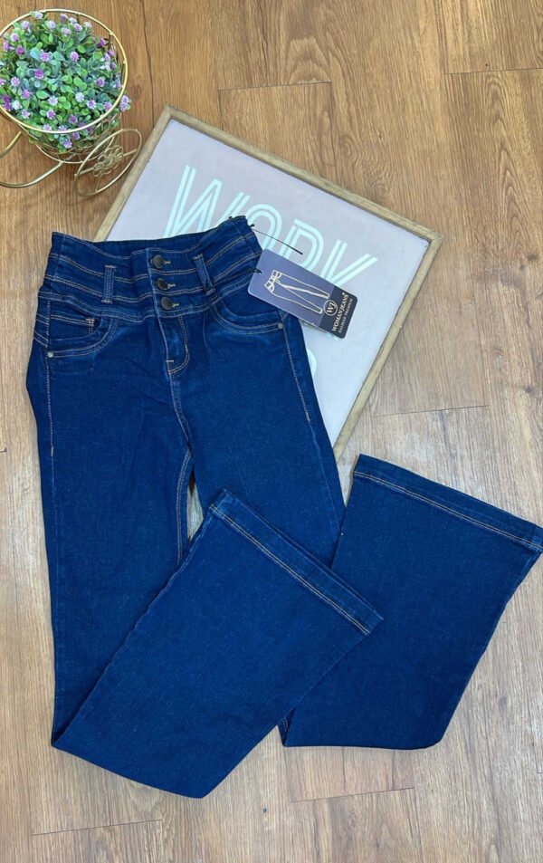 Jean Colombiano Contour - Flare Azul Oscuro