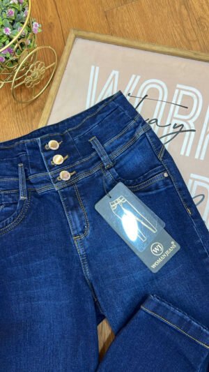Jean-WJ-280-AZM (1) Jean Colombiano Contour - Skinny Azul Medio