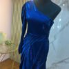 Vestido Azul Royale - Elegancia Cóctel One Shoulder Stretch